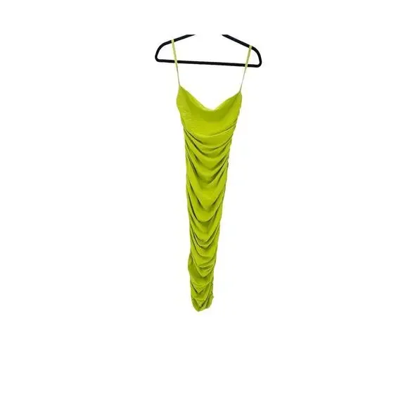 SOLACE London Women's Adler Midi Dress in Chartreuse Size 4 NWT